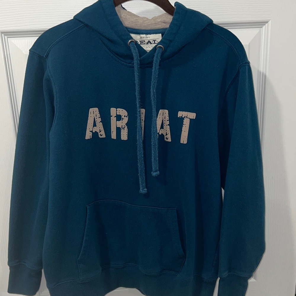 Ariat Blue/Green Hoodie Small Petite
